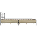 sengestel 200x200 cm konstrueret træ og metal sonoma-eg