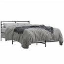 sengestel 120x190 cm konstrueret træ og metal grå sonoma-eg