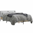 sengestel 135x190 cm konstrueret træ og metal sonoma-eg