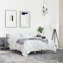 sengestel 135x190 cm konstrueret træ og metal sonoma-eg