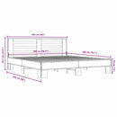 sengestel 200x200 cm konstrueret træ og metal sonoma-eg