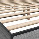 sengestel 150x200 cm konstrueret træ og metal grå sonoma-eg