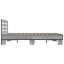 sengestel 140x200 cm konstrueret træ og metal grå sonoma-eg