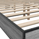 sengestel 140x200 cm konstrueret træ og metal grå sonoma-eg