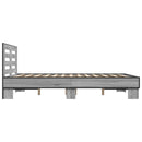 sengestel 120x200 cm konstrueret træ og metal grå sonoma-eg