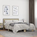 sengestel 140x190 cm konstrueret træ og metal sonoma-eg