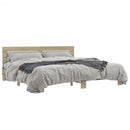 sengestel 200x200 cm konstrueret træ og metal sonoma-eg