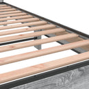 sengestel 150x200 cm konstrueret træ og metal grå sonoma-eg