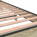 sengestel 140x200 cm konstrueret træ og metal sonoma-eg