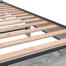 sengestel 120x200 cm konstrueret træ og metal grå sonoma-eg