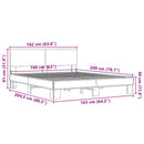 sengestel 160x200 cm konstrueret træ og metal sonoma-eg