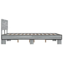 sengestel 120x200 cm konstrueret træ og metal grå sonoma-eg