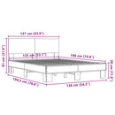 sengestel 135x190 cm konstrueret træ og metal sonoma-eg