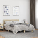 sengestel 135x190 cm konstrueret træ og metal sonoma-eg