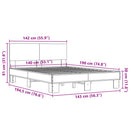 sengestel 140x190 cm konstrueret træ og metal sonoma-eg