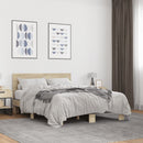 sengestel 140x190 cm konstrueret træ og metal sonoma-eg