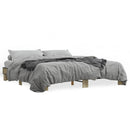 sengestel 200x200 cm konstrueret træ og metal sonoma-eg