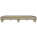 sengestel 200x200 cm konstrueret træ og metal sonoma-eg