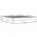 sengestel 200x200 cm konstrueret træ og metal sonoma-eg