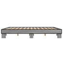 sengestel 200x200 cm konstrueret træ og metal grå sonoma-eg