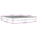 sengeramme 200x200 cm konstrueret træ og metal brun egetræ