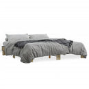 sengestel 160x200 cm konstrueret træ og metal sonoma-eg