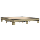 sengestel 160x200 cm konstrueret træ og metal sonoma-eg