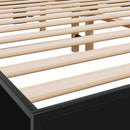 sengestel 150x200 cm konstrueret træ og metal sort