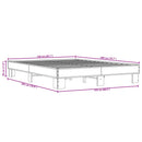 sengestel 150x200 cm konstrueret træ og metal sort