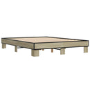 sengestel 150x200 cm konstrueret træ og metal sonoma-eg