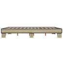 sengestel 150x200 cm konstrueret træ og metal sonoma-eg