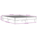 sengestel 150x200 cm konstrueret træ og metal grå sonoma-eg