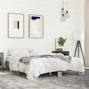 sengestel 150x200 cm konstrueret træ og metal grå sonoma-eg