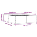 sengestel 160x200 cm massivt træ sort