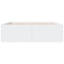 sengestel 150x200 cm konstrueret træ hvid