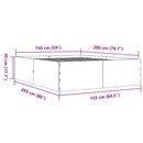 sengestel 150x200 cm konstrueret træ sort