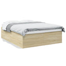 sengestel 150x200 cm konstrueret træ sonoma-eg