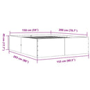 sengestel 150x200 cm konstrueret træ sonoma-eg