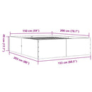 sengestel 150x200 cm konstrueret træ brun eg