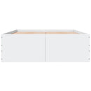 sengestel 120x190 cm konstrueret træ hvid
