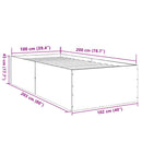 sengeramme 100x200 cm konstrueret træ hvid