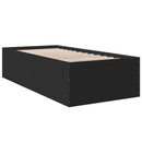sengeramme 100x200 cm konstrueret træ sort