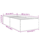 sengeramme 90x200 cm konstrueret træ sort