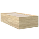 sengeramme 90x190 cm konstrueret træ sonoma-eg