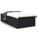 sengeramme 75x190 cm konstrueret træ sort