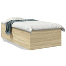 sengeramme 75x190 cm konstrueret træ sonoma-eg