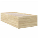 sengeramme 75x190 cm konstrueret træ sonoma-eg