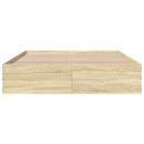 sengestel 150x200 cm konstrueret træ sonoma-eg