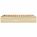 sengestel 150x200 cm konstrueret træ sonoma-eg