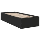 sengeramme 100x200 cm konstrueret træ sort